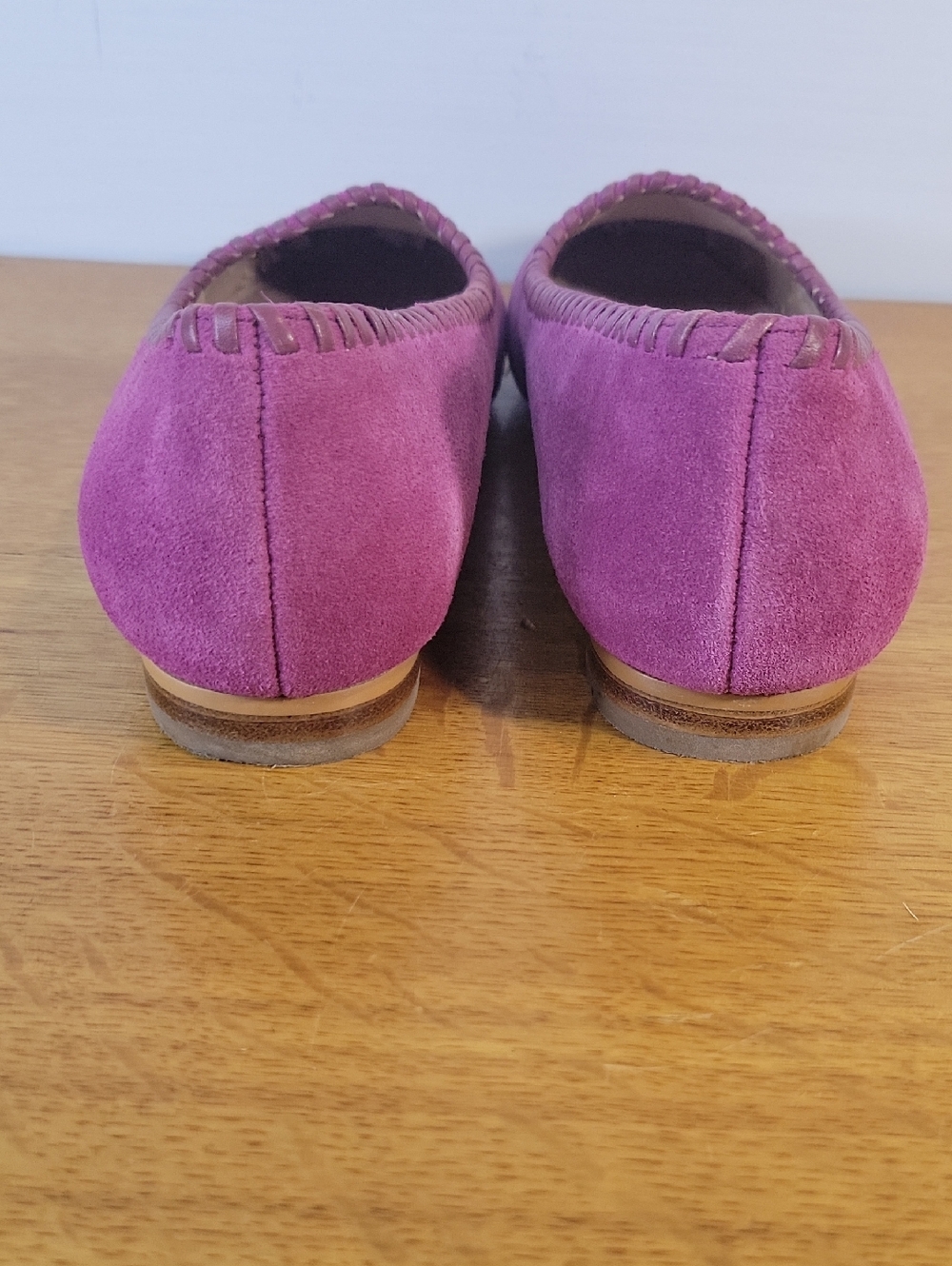 Lands' End Purple Suede Whipstitch Flats Womens Size 6½B - Picture 6 of 16